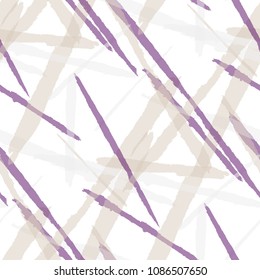 Abstract Vector Pattern. Grunge Texture with Dry Brush Strokes for Wallpaper, Cloth, Shirt. Trendy Background in Modern Style. Noisy Seamless Texture.