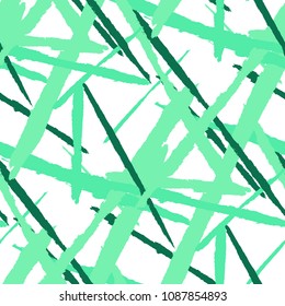 Abstract Vector Pattern. Grunge Texture with Dry Brush Strokes for Calico, Chintz, Cotton. Trendy Background in Modern Style. Noisy Seamless Texture.