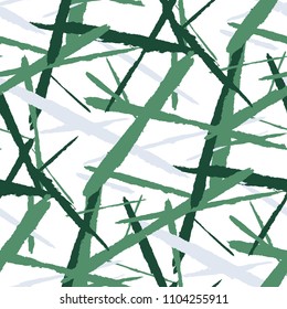 Abstract Vector Pattern. Grunge Texture with Brush Strokes for Print, Curtain, Tablecloth. Trendy Background in Modern Style. Noisy Seamless Texture.