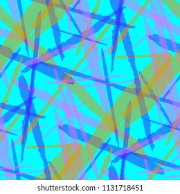 Abstract Vector Pattern. Grunge Texture with Dry Brush Strokes for Wallpaper, Curtain, Tablecloth. Trendy Background in Modern Style. Noisy Seamless Texture.