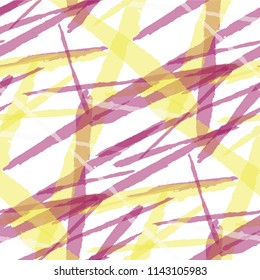 Abstract Vector Pattern. Grunge Texture with Brush Strokes for Print, Wrapping, Tablecloth. Trendy Background in Modern Style. Noisy Seamless Texture.