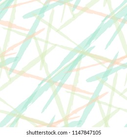 Abstract Vector Pattern. Grunge Texture with Brush Strokes for Print, Wrapping, Tablecloth. Trendy Background in Modern Style. Noisy Seamless Texture.