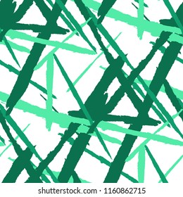 Abstract Vector Pattern. Grunge Texture with Brush Strokes for Calico, Chintz, Cotton. Trendy Background in Modern Style. Noisy Seamless Texture.