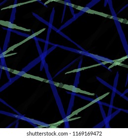 Abstract Vector Pattern. Grunge Texture with Dry Brush Strokes for Calico, Chintz, Cotton. Trendy Background in Modern Style. Noisy Seamless Texture.