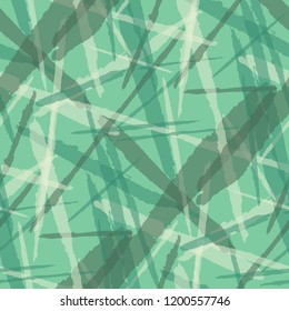 Abstract Vector Pattern. Grunge Texture with Dry Brush Strokes for Wallpaper, Curtain, Tablecloth. Trendy Background in Modern Style. Noisy Seamless Texture.