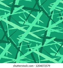 Abstract Vector Pattern. Grunge Texture with Brush Strokes for Cloth, Blanket. Trendy Background in Modern Style. Noisy Seamless Texture.