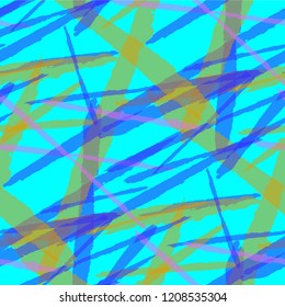 Abstract Vector Pattern. Grunge Texture with Dry Brush Strokes for Plaid, Cloth, Blanket. Trendy Background in Modern Style. Noisy Seamless Texture.