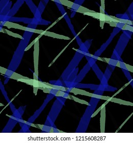 Abstract Vector Pattern. Grunge Texture with Brush Strokes for Print, Wrapping, Tablecloth. Trendy Background in Modern Style. Noisy Seamless Texture.