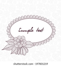 Abstract vector pattern. Hand drawn abstract background. Decorative retro banner. Can be used for banner, invitation, wedding card and others. Royal vector design element.