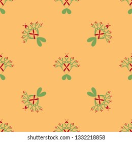 Abstract vector pattern illustration. Seamless ornament, textile background. Can be used for scrapbook paper, backgrounds, fabric, gift wrap and more