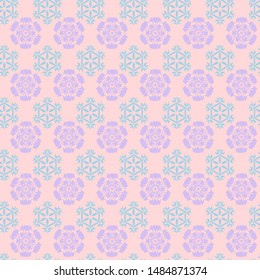 Abstract vector pattern illustration. Seamless ornament, textile background. Can be used for scrapbook paper, backgrounds, fabric, gift wrap and more