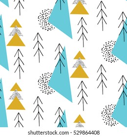 Abstract vector pattern. Modern style with line and color shapes