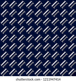 Abstract vector pattern. Monochrome vector pattern. Shapes on blue background