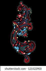 Abstract vector pattern on a black background