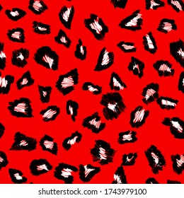 Abstract vector pattern printing children's prints on textiles, fabrics, clothes, boys, girls. Spots embroidery doodle spotted leopard. Scribble. Dalmatian ornament. Kitsch style. Hipster.