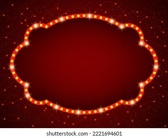 Abstract vector pattern red background illustration with shining banner for design 
