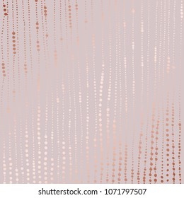 Abstract vector pattern with rose gold imitation. Decorative background for the design of covers, invitations, postcards and other surfaces