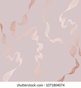 Abstract vector pattern with rose gold imitation. Decorative background for the design of covers, invitations, postcards and other surfaces