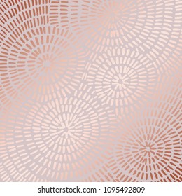 Abstract vector pattern with rose gold imitation. Decorative background for the design of covers, invitations, postcards and other surfaces