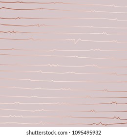 Abstract vector pattern with rose gold imitation for design of surfaces, cards, invitations, covers