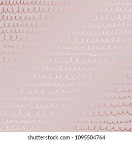 Abstract vector pattern with rose gold imitation for design of surfaces, cards, invitations, covers