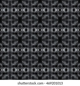 Abstract vector pattern. Seamless texture of small circles. Black and white pattern to process design work. Modern stylish texture. Small circles form minimalistic ornament.