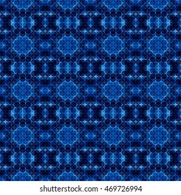 Abstract vector pattern. Seamless texture of small circles. Blue pattern to process design work. Modern stylish texture. Small circles form minimalistic ornament.