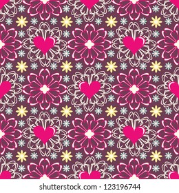 abstract vector pattern seamless Valentine's Day