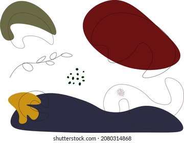 Abstract vector pattern with the set of various hand drawn shapes and doodle objects on white background. Modern contemporary trendy illustration.
