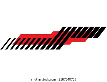 Abstract vector pattern for sports car, boat, moto, sportswear. Race, Vector arrow. Design element. Vehicle sticker. Striped sports pattern. Vector illustration.