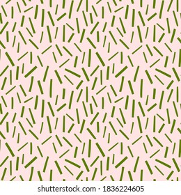 Abstract vector pattern with strips. Chaotic green lines background   