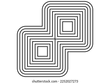 Abstract vector pattern of thin black lines on a white background. Modern design element for interior, advertising, printing, web. Trendy black and white vector background.