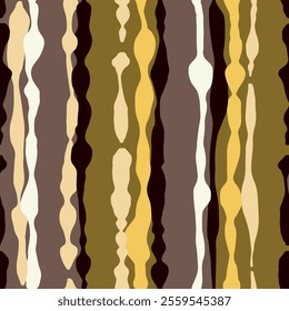 Abstract Vector Pattern with Uneven Vertical Lines in Warm Earthy Tones