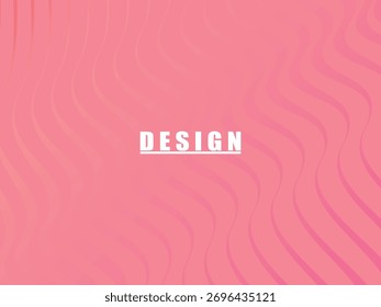 Abstract vector with pattern of wavy lines and repeating geometric shapes in pink red gradient, creating a dynamic and modern effect suitable for contemporary backgrounds, posters or graphic designs.