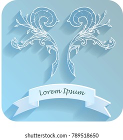 
abstract vector pattern of white paper with box for text