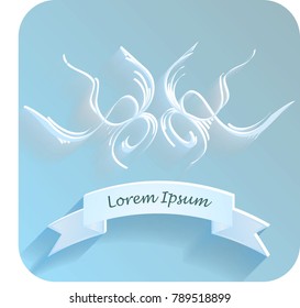 
abstract vector pattern of white paper with box for text