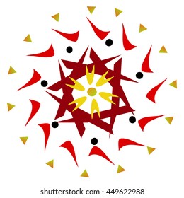 Abstract vector pattern.Fractal style. Ornamental symbol. Vector symmetry logo illustration