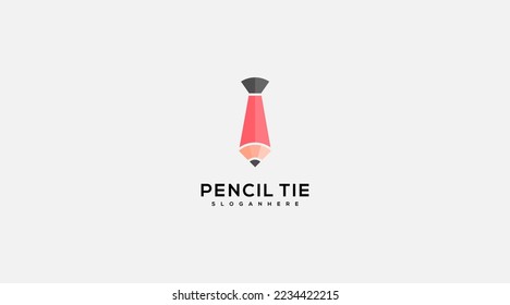 Abstract Vector of Pencil Tie Logo design