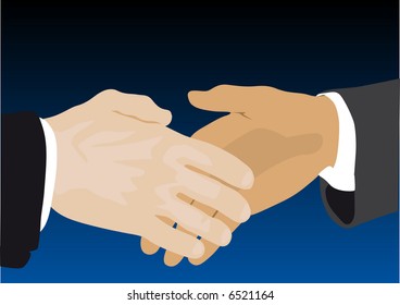 Abstract vector of people shaking hands