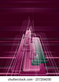 Abstract Vector Perspective Background.