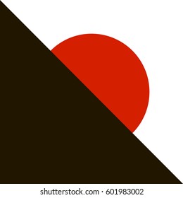 Abstract vector picture from geometric shapes