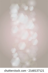 Abstract Vector Pink Background with Silver and White Light Spots. Magic Shiny Pastel Print. Baby Print. Romantic Bokeh Blurred Page Design for Anniversary. Gentle Stardust Pattern.