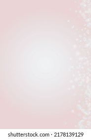 Abstract Vector Pink Background with Silver and White Light Spots. Magic Shiny Pastel Print. Baby Print. Gentle Stardust Pattern. Romantic Bokeh Blurred Page Design for Honeymoon.