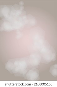 Abstract Vector Pink Background with Silver and White Light Spots. Magic Shiny Pastel Print. Baby Print. Romantic Bokeh Blurred Page Design for New Year. Gentle Stardust Pattern.