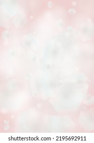 Abstract Vector Pink Background with Silver and White Light Spots. Magic Shiny Pastel Print. Baby Print.