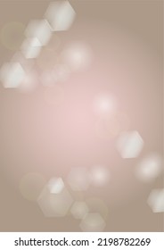 Abstract Vector Pink Background with Silver and White Light Spots. Magic Shiny Pastel Print. Baby Print. Romantic Bokeh Blurred Page Design for New Year. Gentle Stardust Pattern.