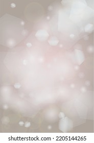 Abstract Vector Pink Background with Silver and White Light Spots. Magic Shiny Pastel Print. Baby Print. Romantic Bokeh Blurred Page Design for Honeymoon. Gentle Stardust Pattern.