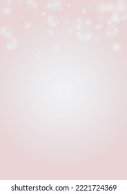 Abstract Vector Pink Background with Silver and White Light Spots. Magic Shiny Pastel Print. Baby Print. Romantic Bokeh Blurred Page Design for 8 March. Gentle Stardust Pattern.