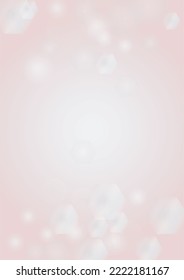 Abstract Vector Pink Background with Silver and White Light Spots. Magic Shiny Pastel Print. Baby Print. Romantic Bokeh Blurred Page Design for Anniversary. Gentle Stardust Pattern.