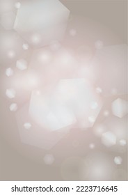 Abstract Vector Pink Background with Silver and White Light Spots. Magic Shiny Pastel Print. Baby Print. Romantic Bokeh Blurred Page Design for Anniversary. Gentle Stardust Pattern.